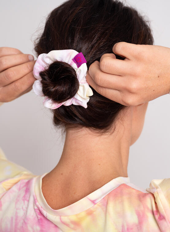 Scrunchie-Set Dana yellow-pink